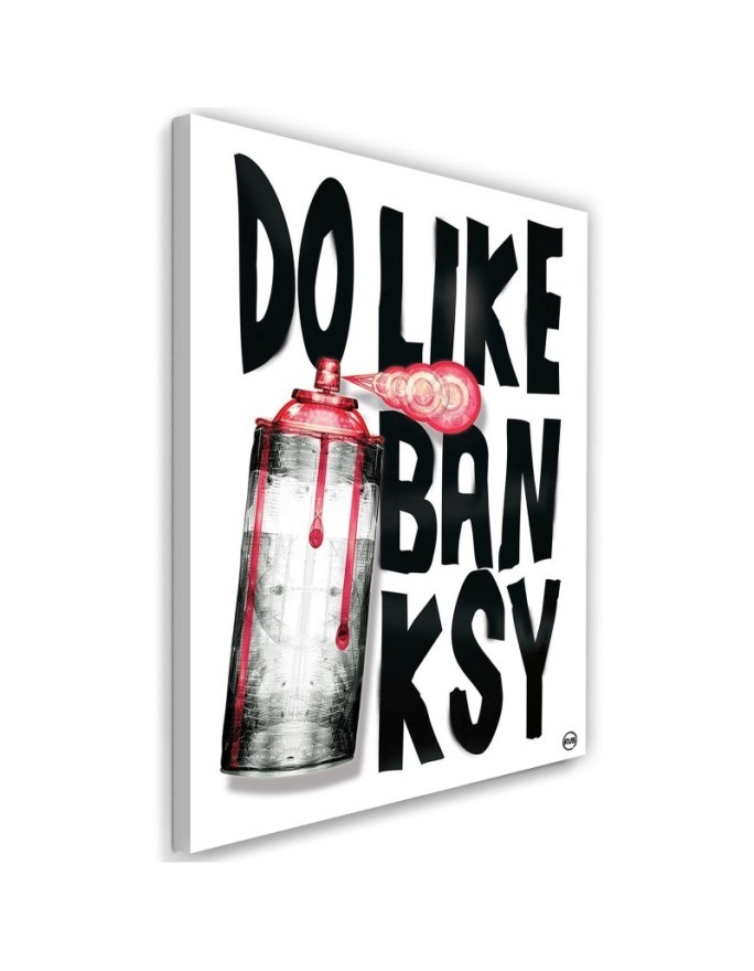 Wall art painting Banksy lettering and spray paint Rubiant | FEEBY