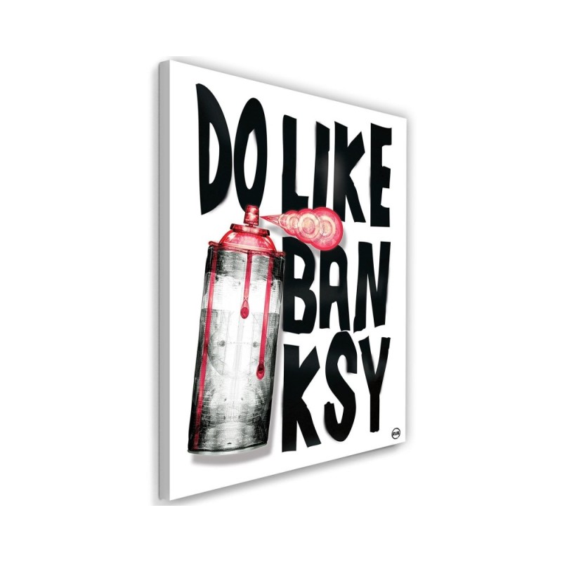 Wall art painting Banksy lettering and spray paint Rubiant | FEEBY