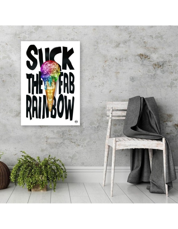 Canvas prints for teen room Caption and colourful ice cream Rubiant | FEEBY