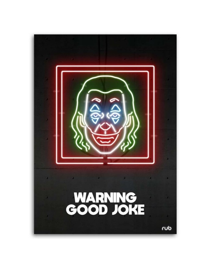 Canvas prints on canvas Joker neon- Rubiant | FEEBY