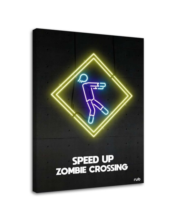 Canvas prints for teenager canvas Zombie neon Rubiant | FEEBY