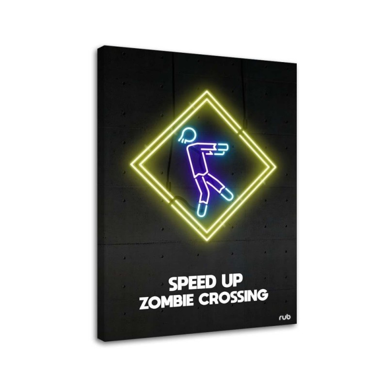 Canvas prints for teenager canvas Zombie neon Rubiant | FEEBY
