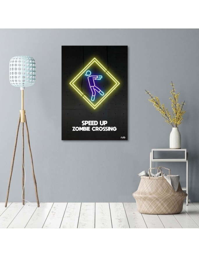 Canvas prints for teenager canvas Zombie neon Rubiant | FEEBY