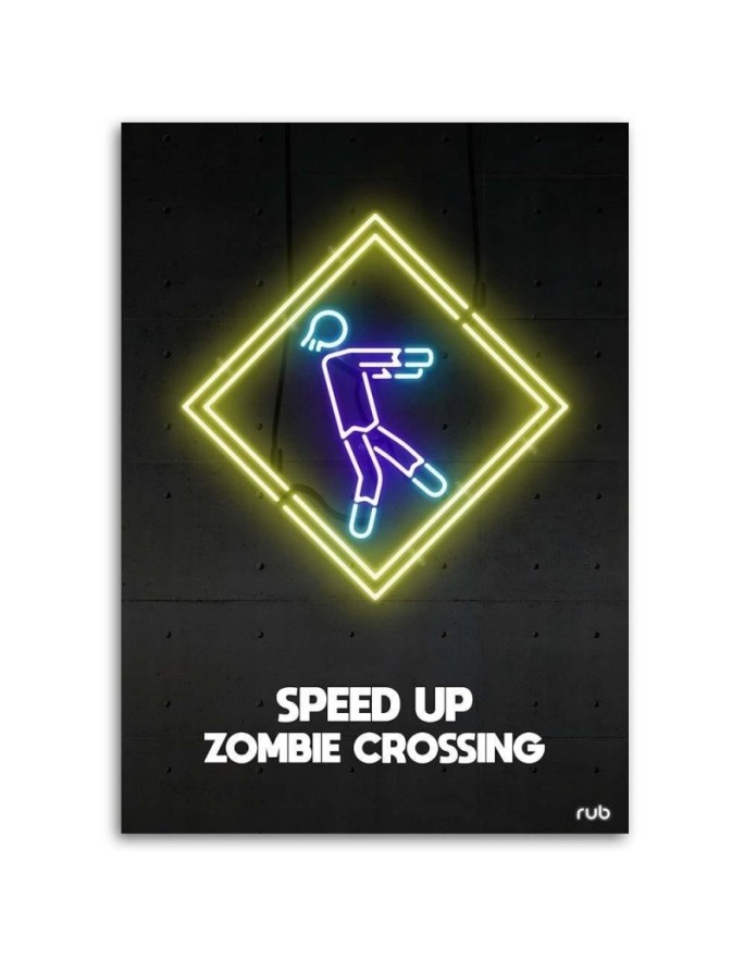 Canvas prints for teenager canvas Zombie neon Rubiant | FEEBY