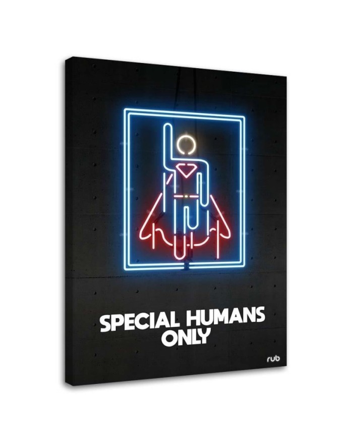 Canvas prints modern for boy Superman neon Rubiant | FEEBY