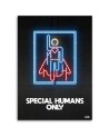 Canvas prints modern for boy Superman neon Rubiant | FEEBY