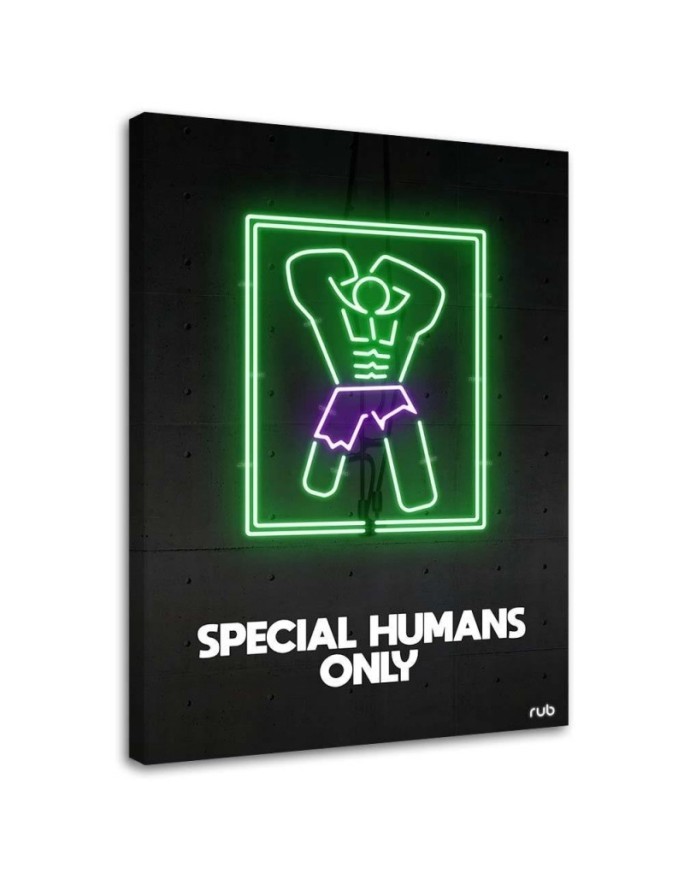 Hulk neon - youth wall art painting for room Rubiant | FEEBY