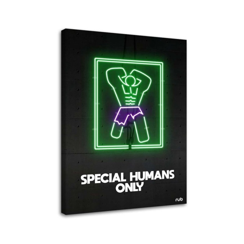 Hulk neon - youth wall art painting for room Rubiant | FEEBY