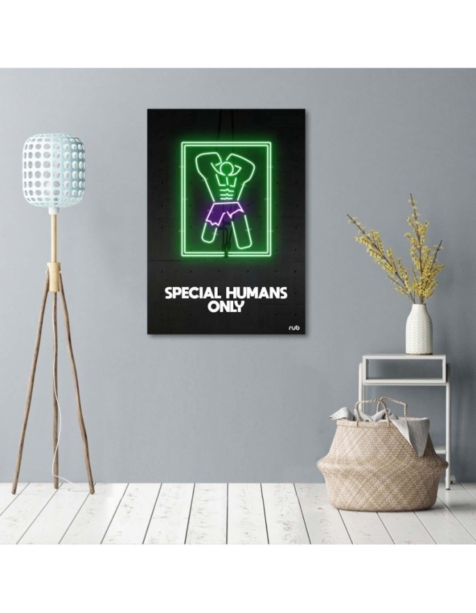 Hulk neon - youth wall art painting for room Rubiant | FEEBY