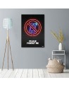 Neon phone Canvas painting for hallway Rubiant | FEEBY