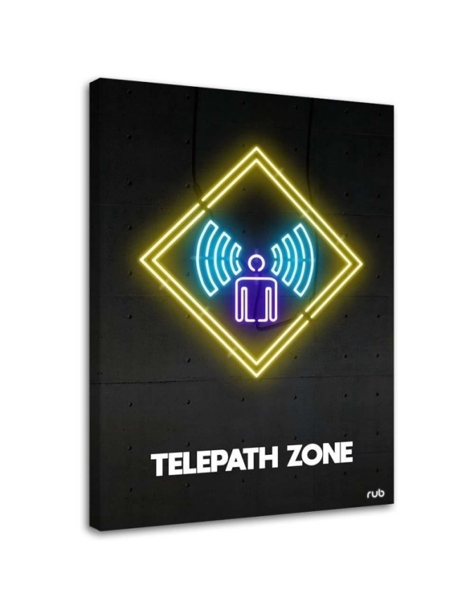 Canvas prints for office wall Telepathy neon Rubiant | FEEBY