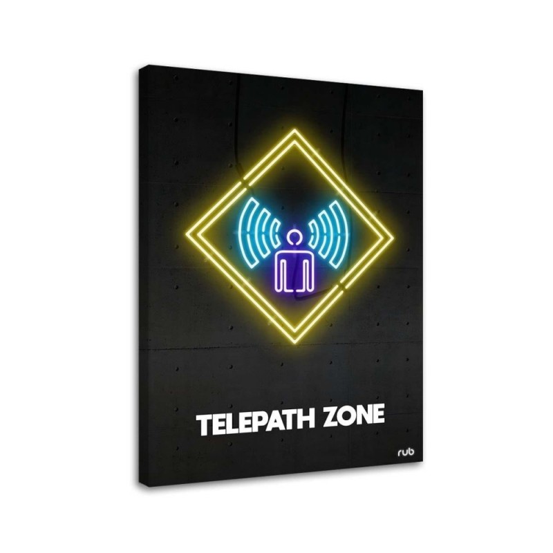 Canvas prints for office wall Telepathy neon Rubiant | FEEBY
