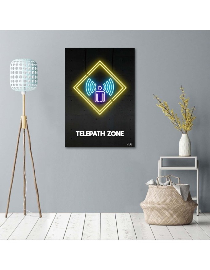 Canvas prints for office wall Telepathy neon Rubiant | FEEBY