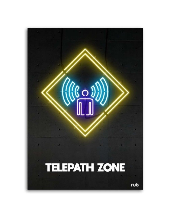 Canvas prints for office wall Telepathy neon Rubiant | FEEBY