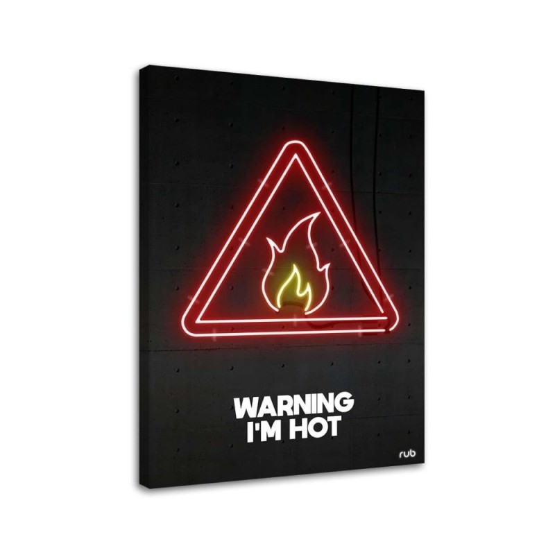 Fire neon - wall art painting for room Rubiant | FEEBY