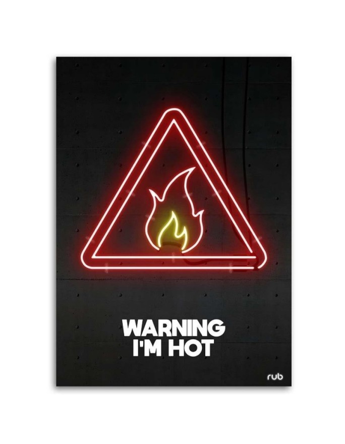 Fire neon - wall art painting for room Rubiant | FEEBY