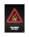 Fire neon - wall art painting for room Rubiant | FEEBY