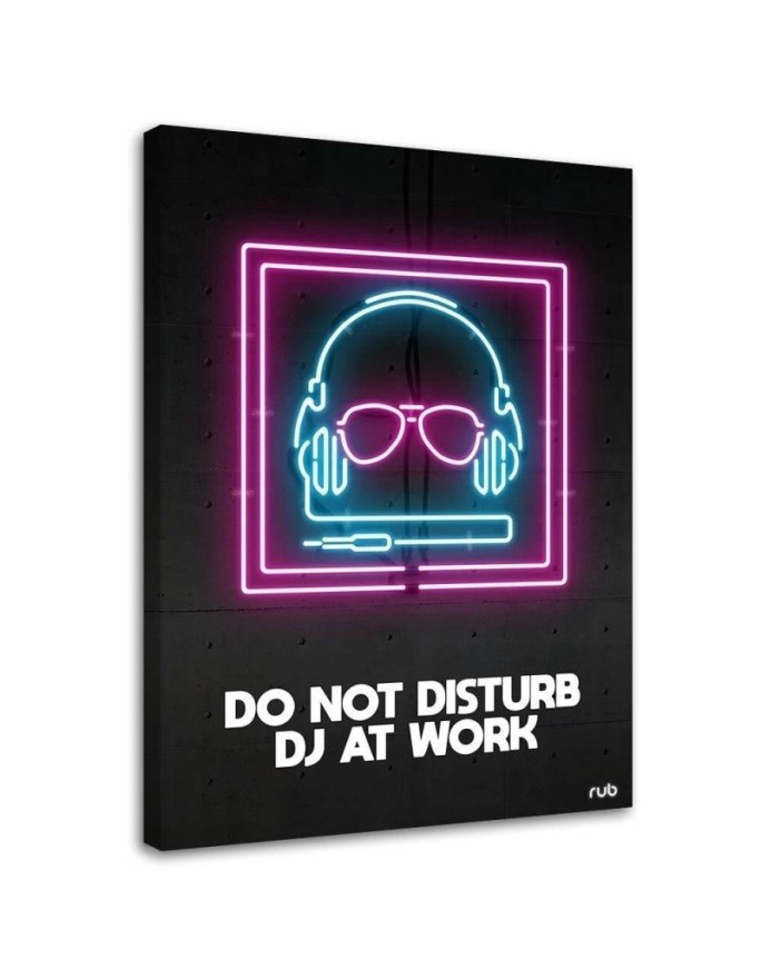 Neon headphones - wall painting for teenager's room | FEEBY