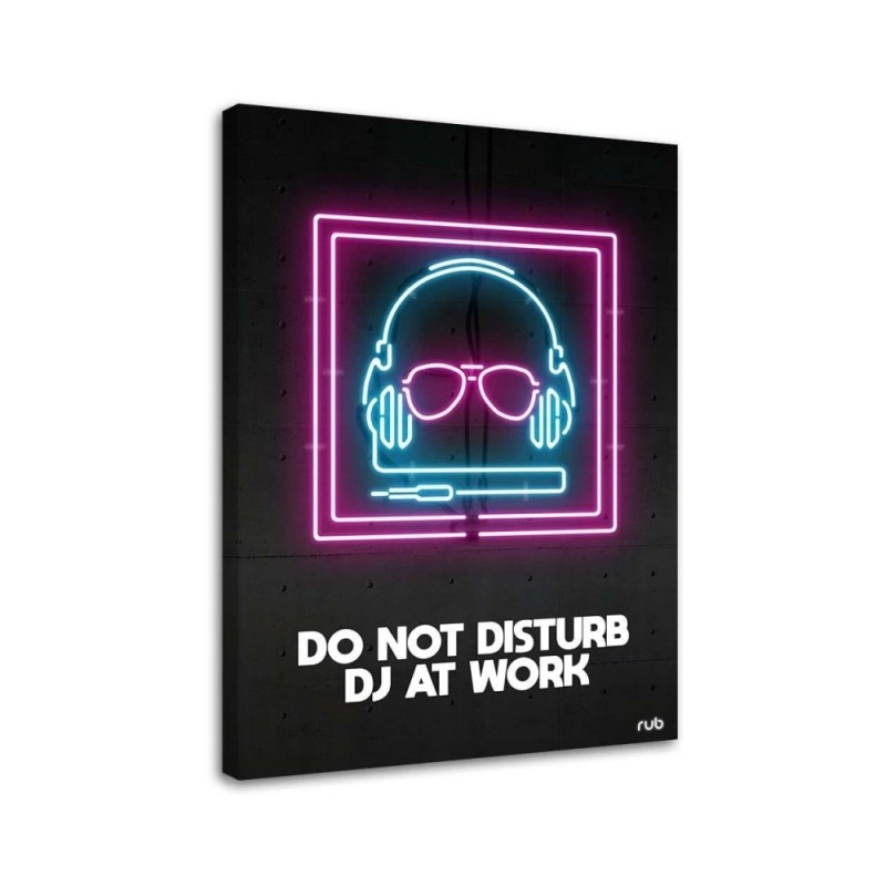 Neon headphones - wall painting for teenager's room | FEEBY