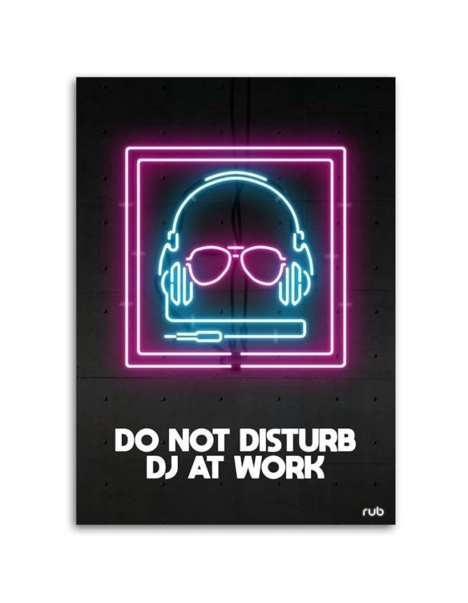 Neon headphones - wall painting for teenager's room | FEEBY