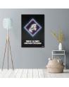 Canvas prints Unicorn neon - for girl's room for wall | FEEBY