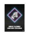 Canvas prints Unicorn neon - for girl's room for wall | FEEBY