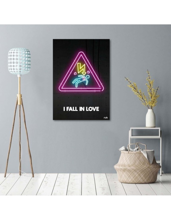 Love neon - youth wall art painting Rubiant | FEEBY