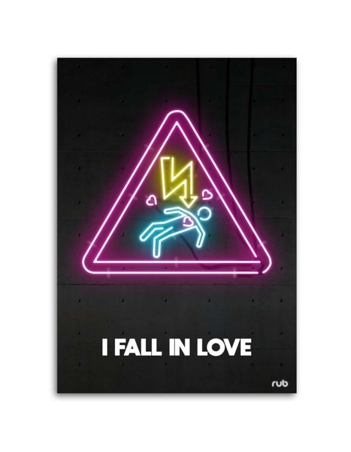 Love neon - youth wall art painting Rubiant | FEEBY
