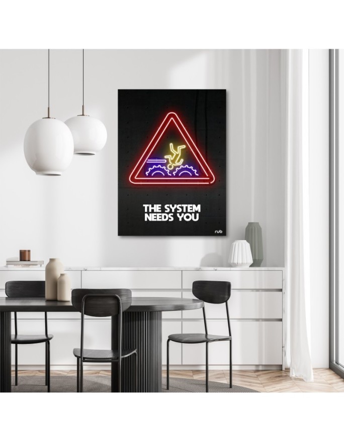 Neon youth wall art painting for room | FEEBY