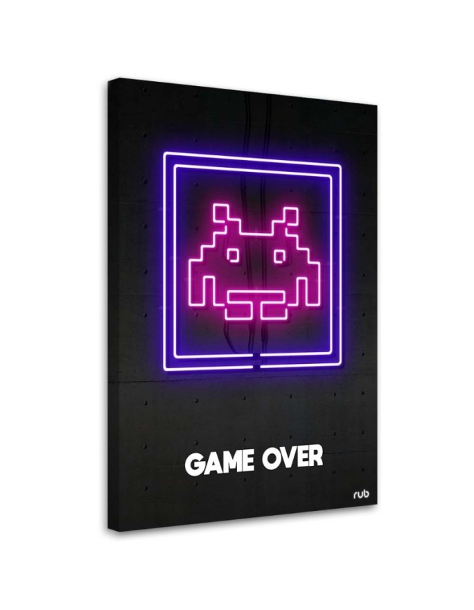 Canvas print Neon Game Over...