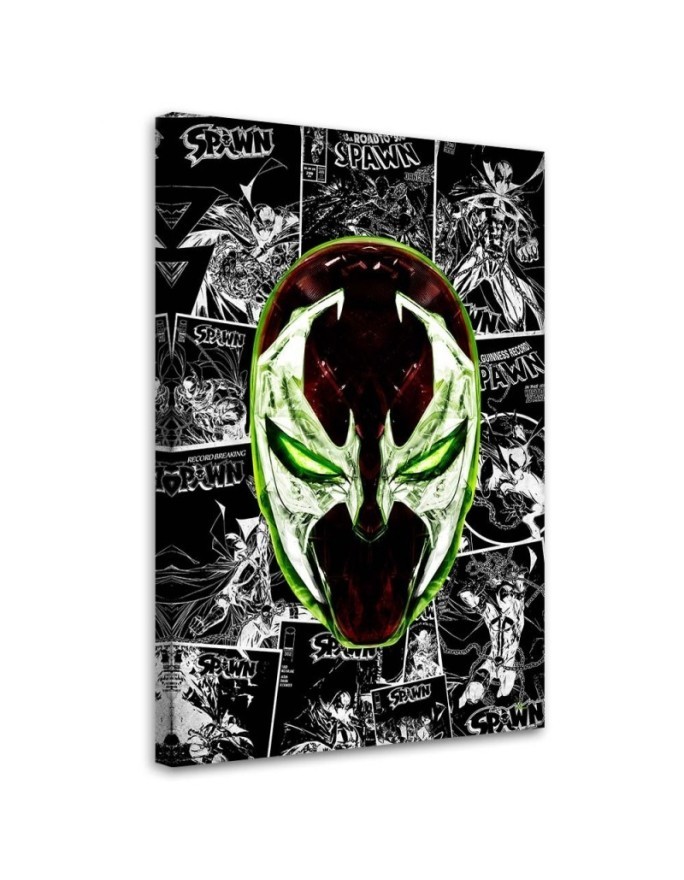 Green mask Canvas painting for youth room Rubiant | FEEBY