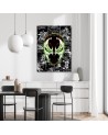 Green mask Canvas painting for youth room Rubiant | FEEBY
