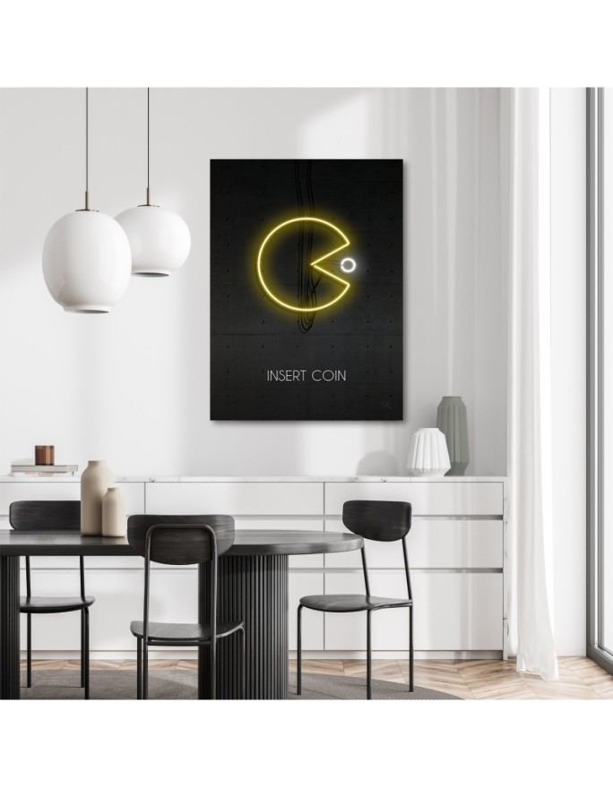 Canvas prints wall decoration for teenager Pacman Rubiant | FEEBY