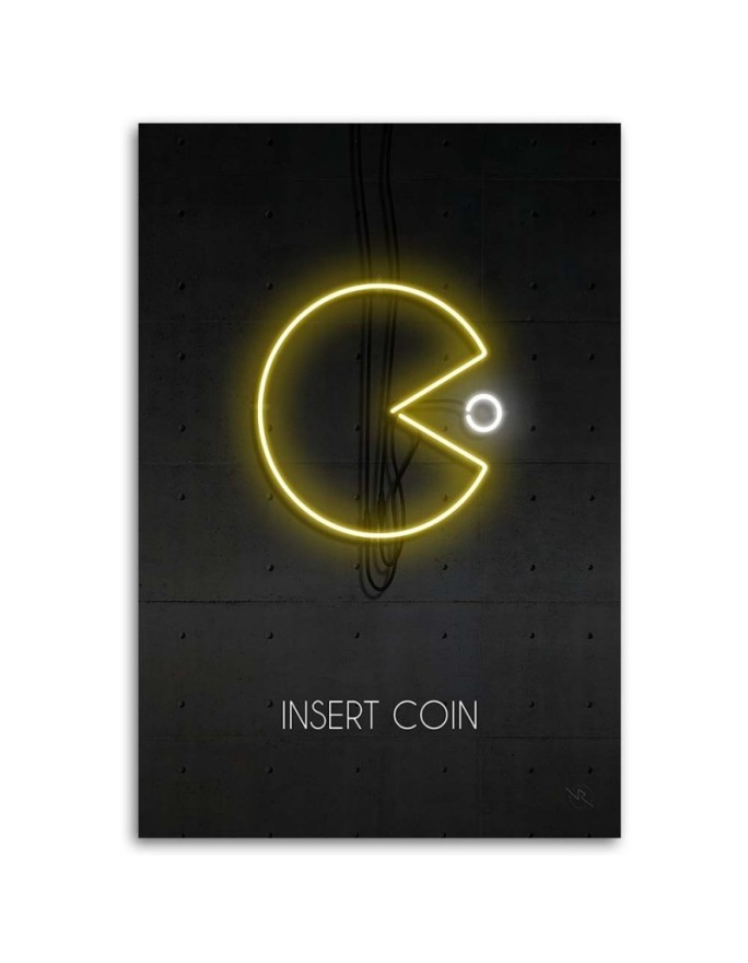 Canvas prints wall decoration for teenager Pacman Rubiant | FEEBY