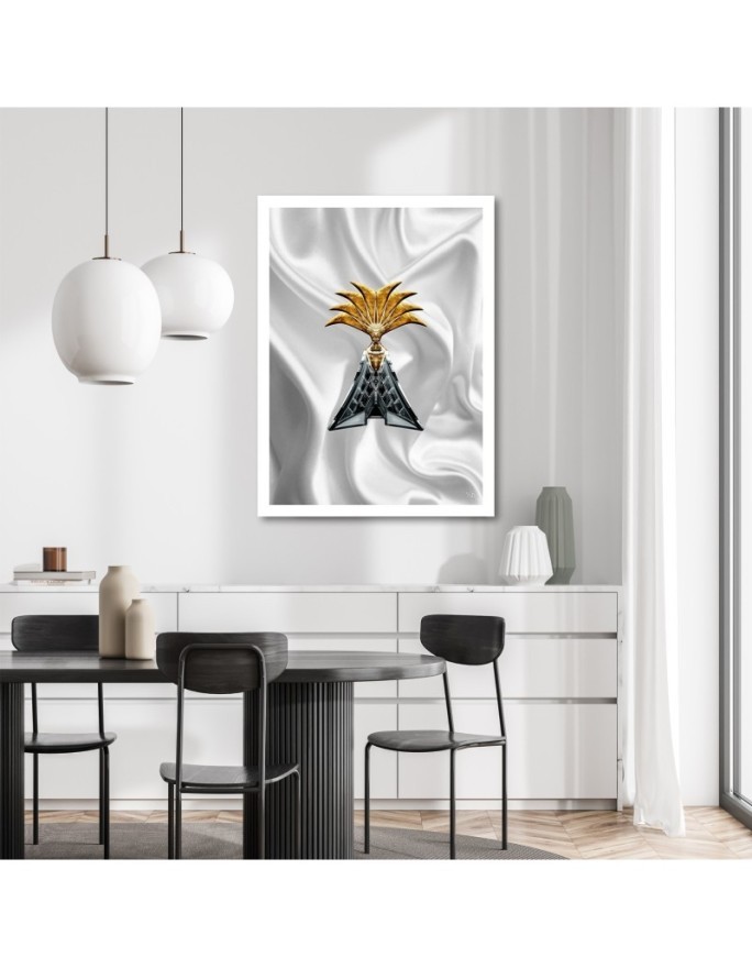 Designer Canvas prints for the home - Perfume vial on white background Rubiant | FEEBY
