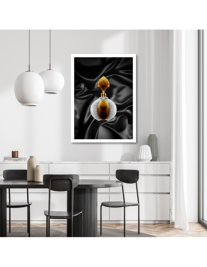 Designer Canvas prints for the home - Rubiant round perfume vial | FEEBY