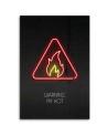 Modern canvas painting - Fire neon | FEEBY