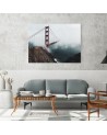 Golden Gate - canvas print for living room wall | FEEBY