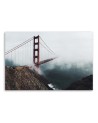 Golden Gate - canvas print for living room wall | FEEBY