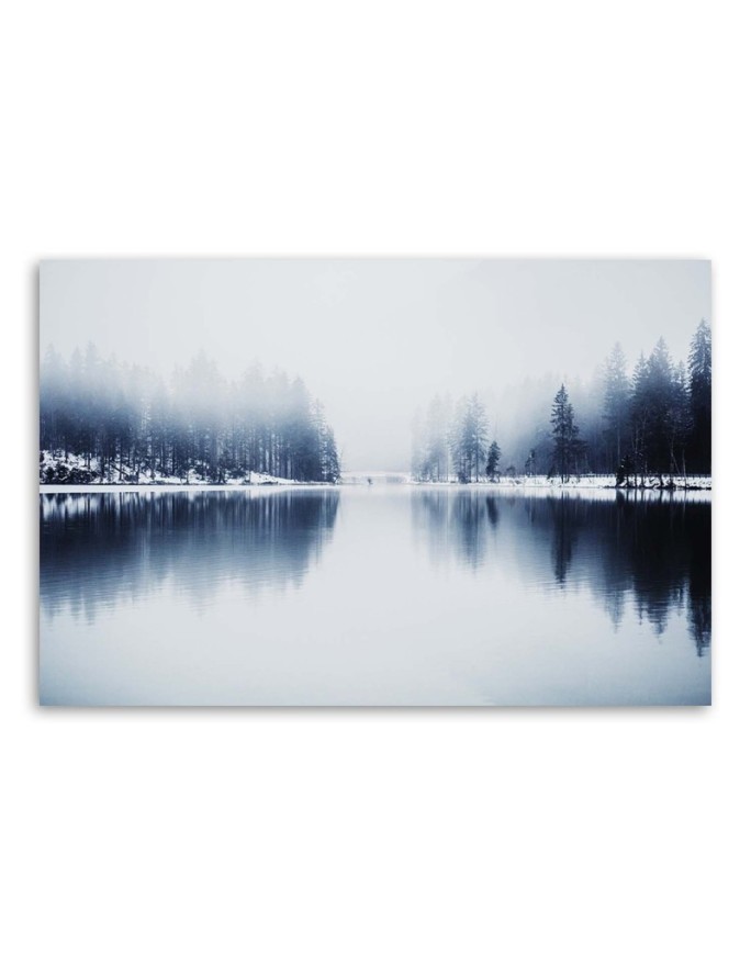 Modern painting Lake in winter for a wall to the room | FEEBY