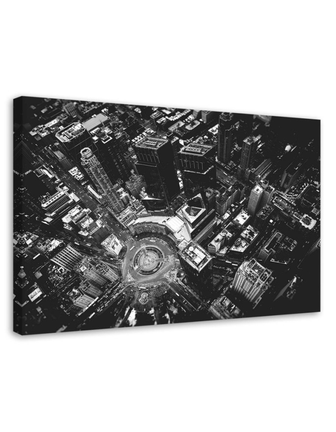 City - black and white Canvas painting for the wall to the living room | FEEBY