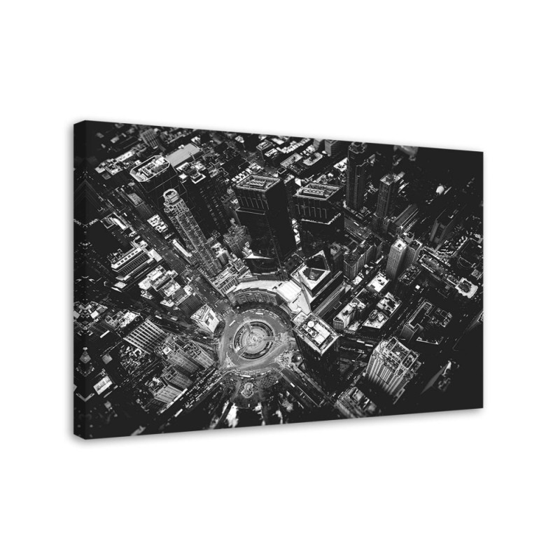 City - black and white Canvas painting for the wall to the living room | FEEBY