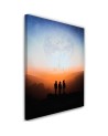 Wall art painting for office, living room Figures on city background | FEEBY