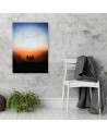 Wall art painting for office, living room Figures on city background | FEEBY