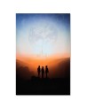 Wall art painting for office, living room Figures on city background | FEEBY