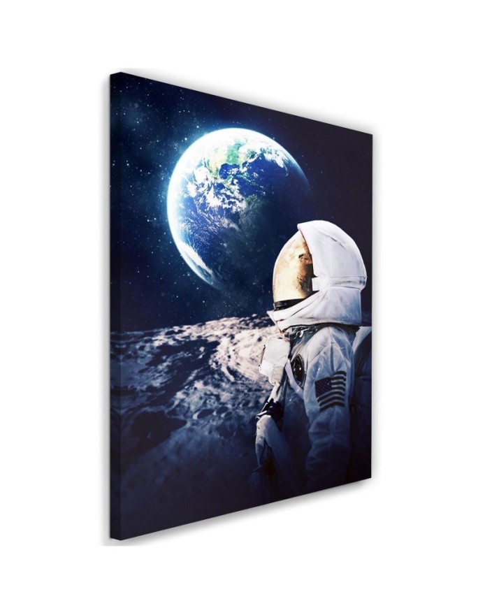 Wall art painting Astronaut looking at Earth from space | FEEBY