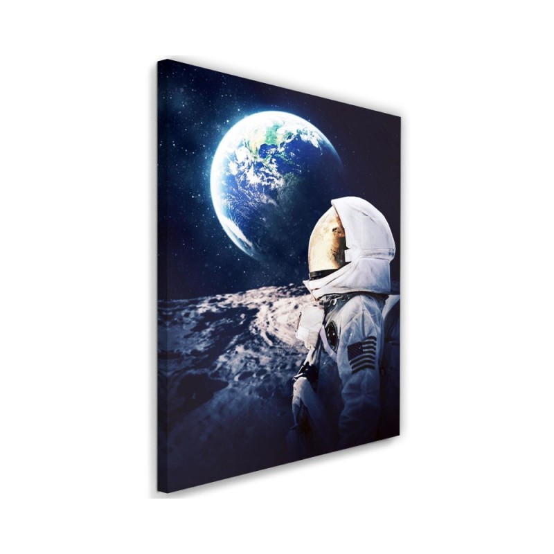 Wall art painting Astronaut looking at Earth from space | FEEBY