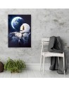 Wall art painting Astronaut looking at Earth from space | FEEBY