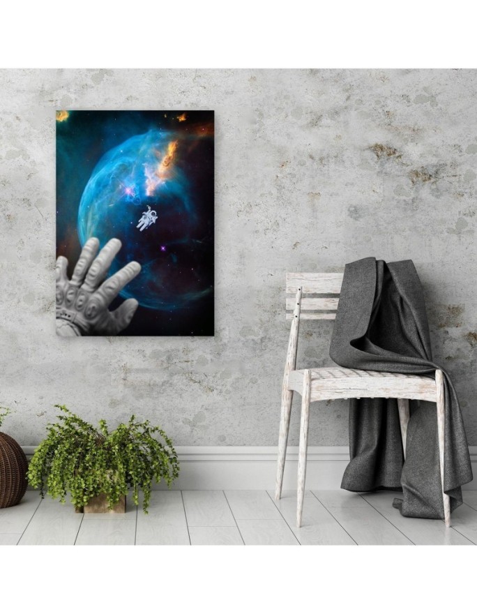 Canvas wall art painting Hand in space | FEEBY