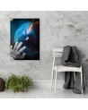 Canvas wall art painting Hand in space | FEEBY